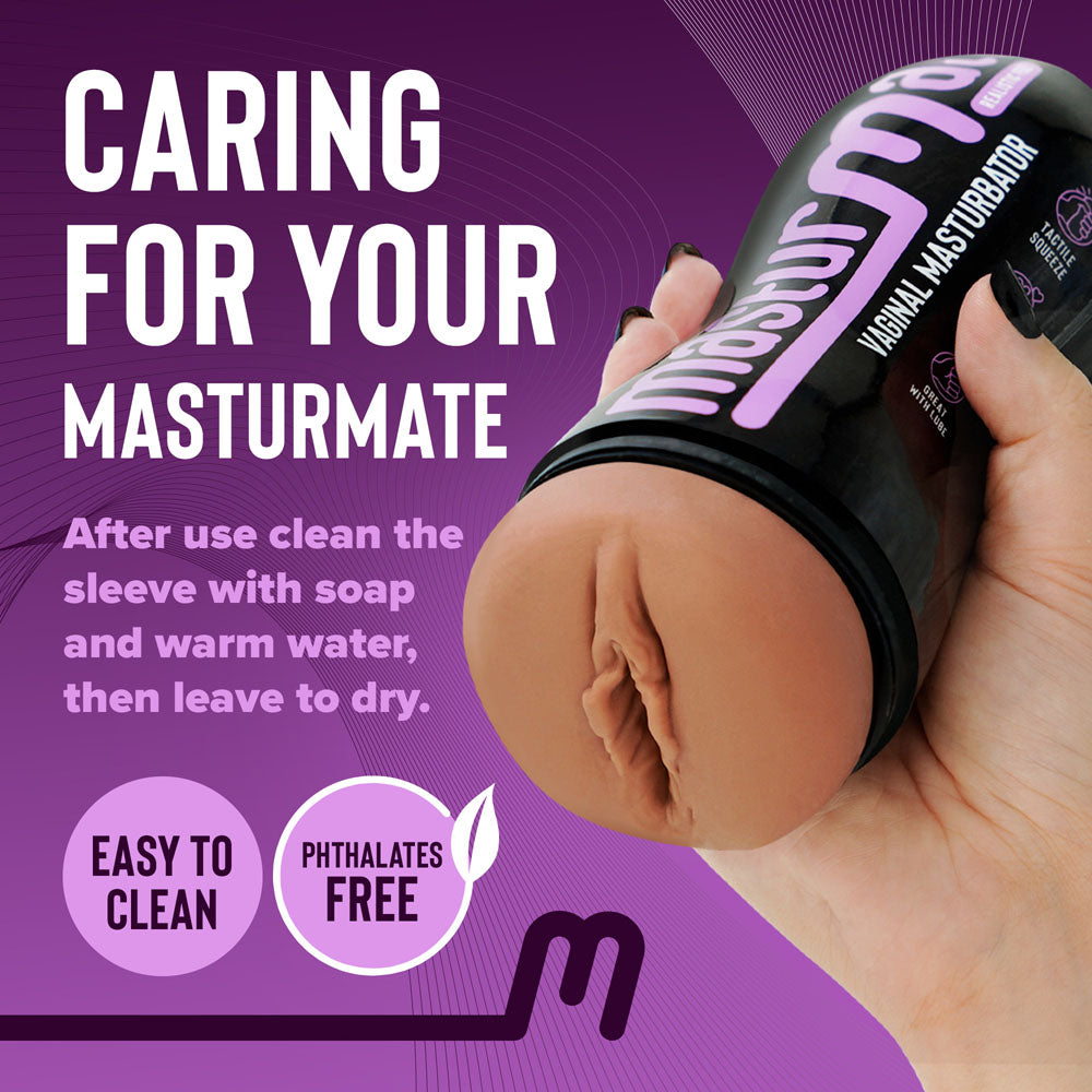 Masturmate Mocha Realistic Male Masturbator – Vaginal Stroker with Ergonomic Design > Sex Toys For Men > Masturbators > Manual