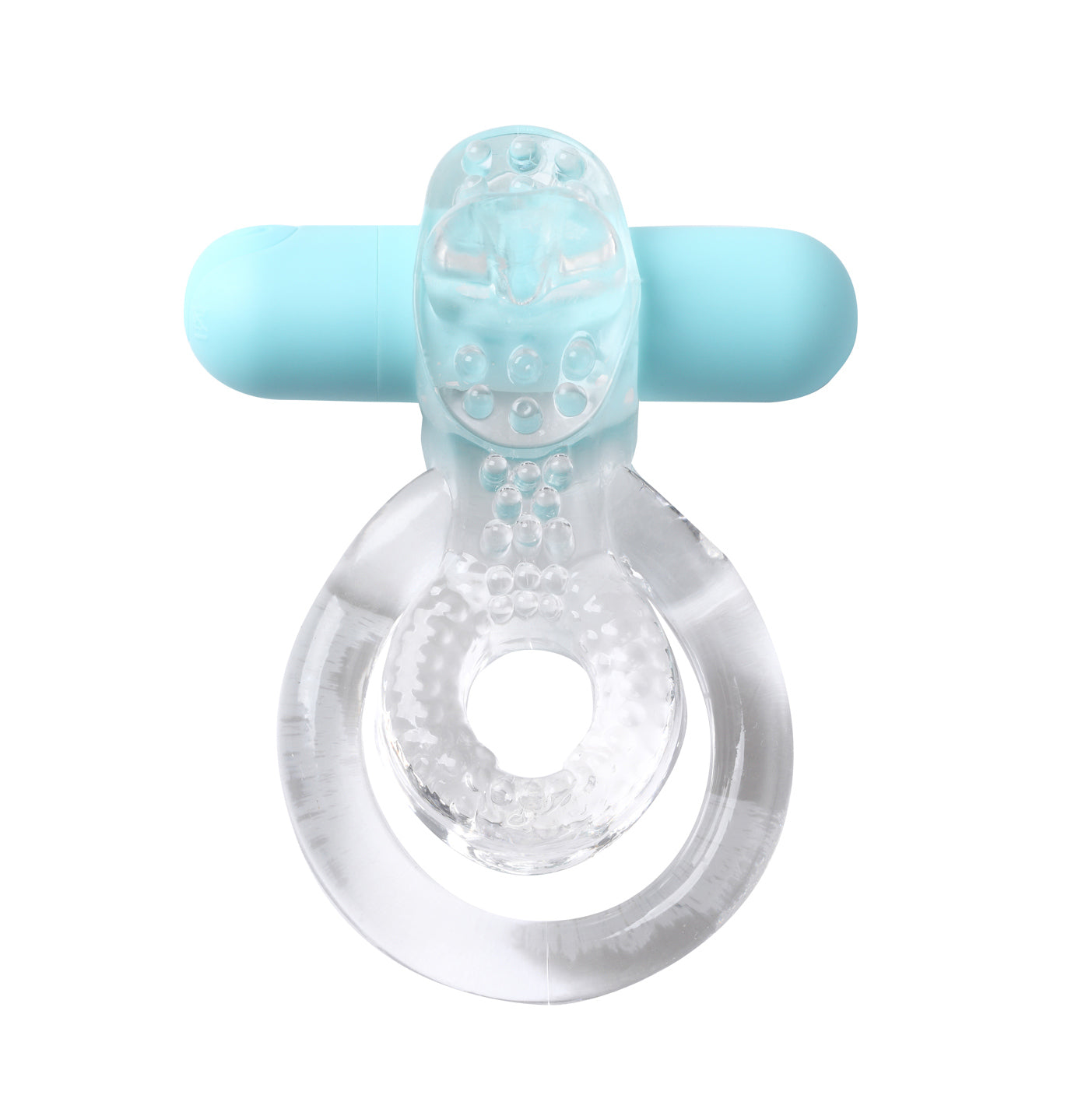Maia Jayden - Blue USB Rechargeable Vibrating Cock & Ball Rings BULLETS