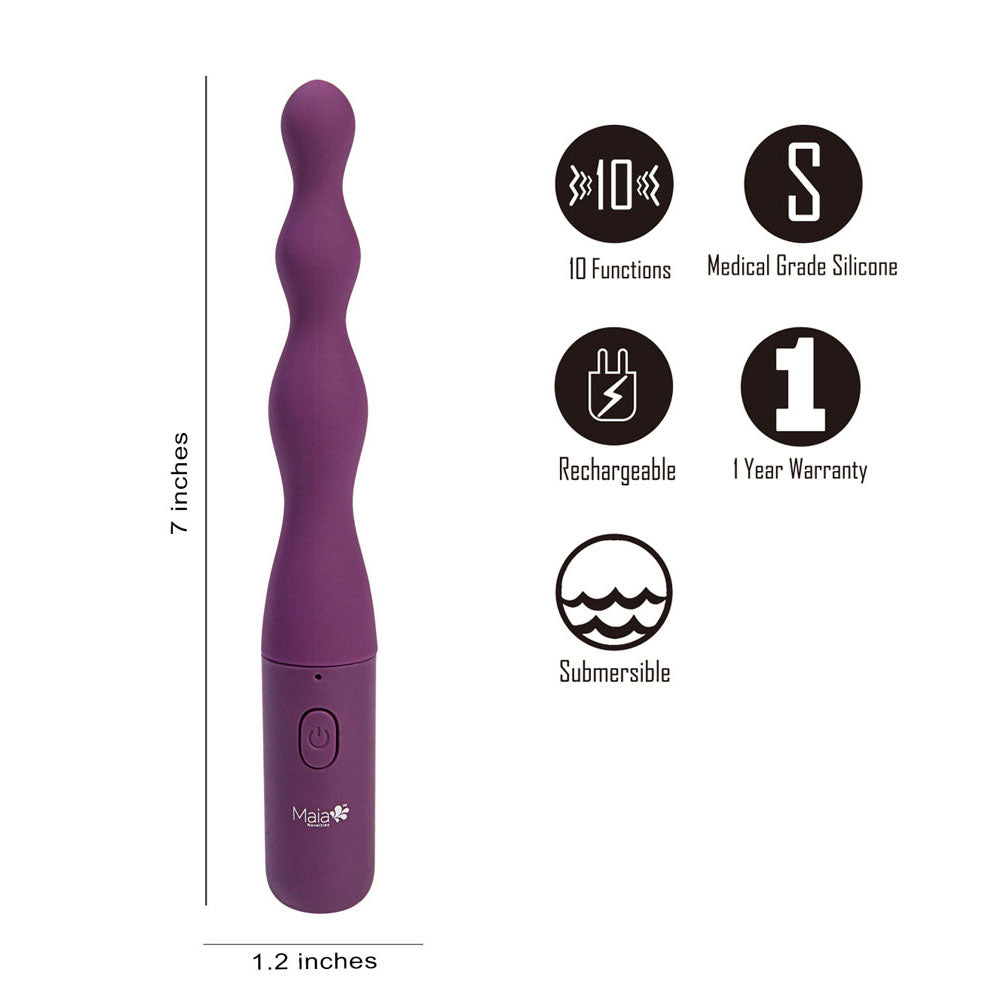 Maia Dani 17.8 Centimeter Beaded Vibrator > Anal Range > Anal Beads