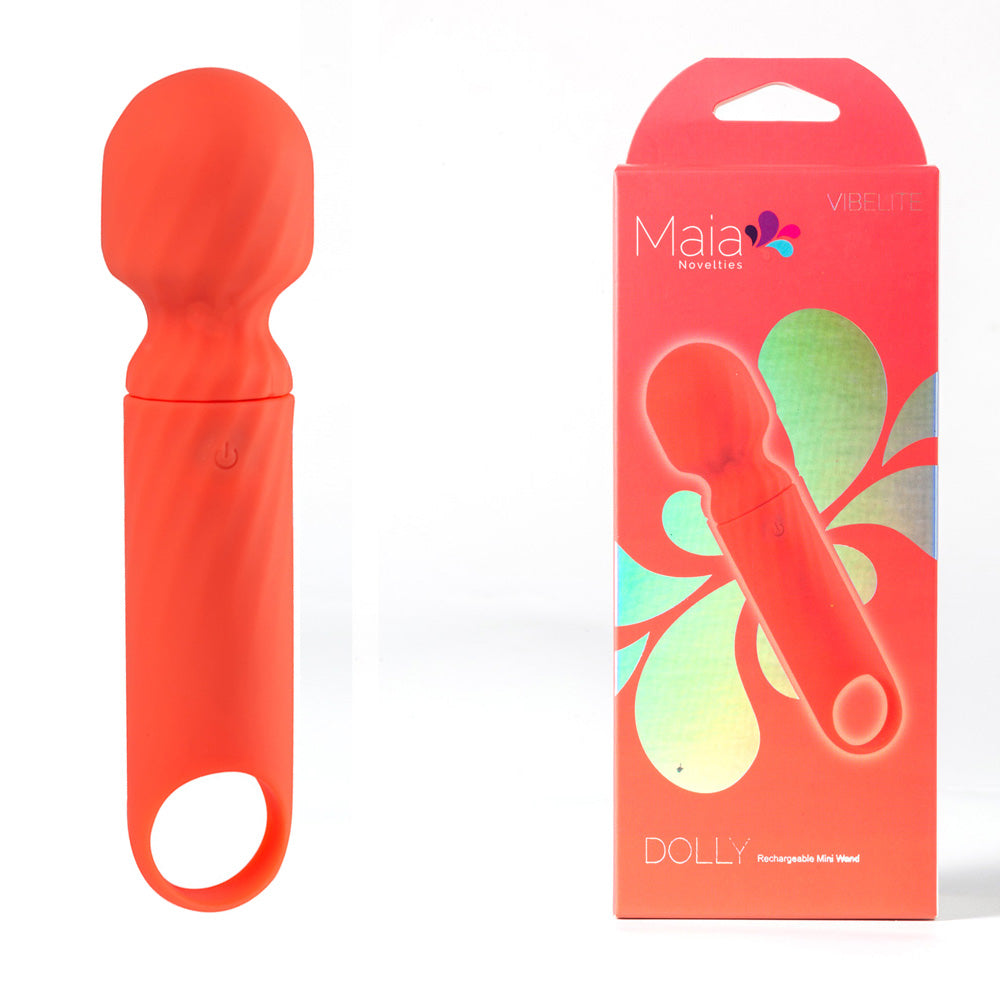 Maia Dolly Mini Massage Wand in Orange > Sex Toys > Mini Massagers Main image