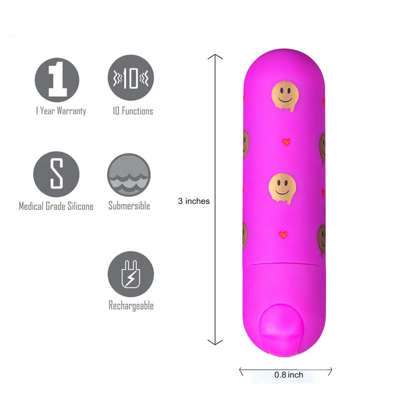 Maia Giggly (7.6 cm) Bullet Vibrator with 10 Functions – Bullet Vibrator BULLETS