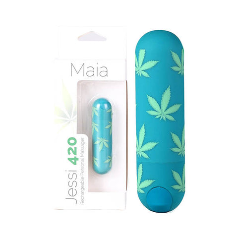 Maia Jessi 420 Emerald 7.6 cm USB Rechargeable Bullet Vibrator