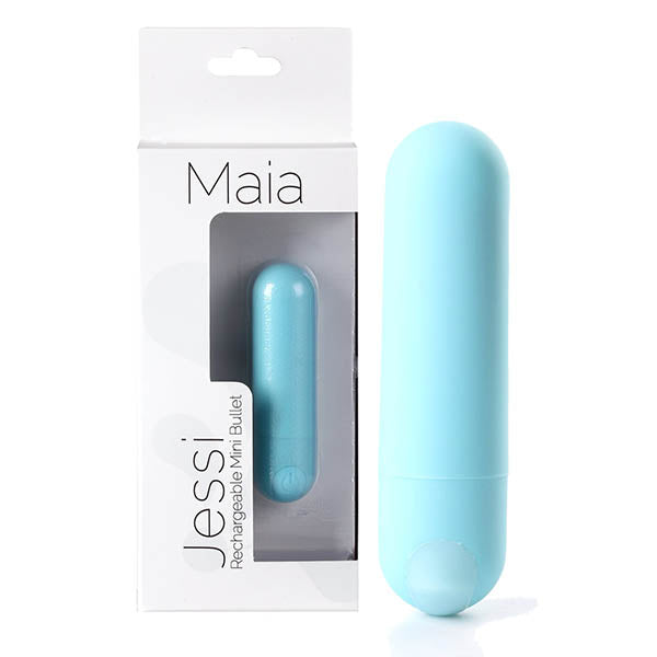 Maia Jessi Teal 7.6 cm USB Rechargeable Bullet Vibrator