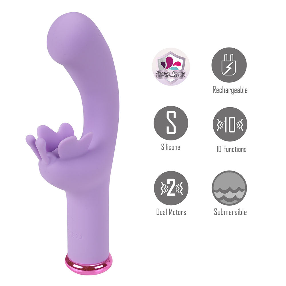 Maia Myla Lavender 15.9 cm Butterfly Vibrator Secondary image