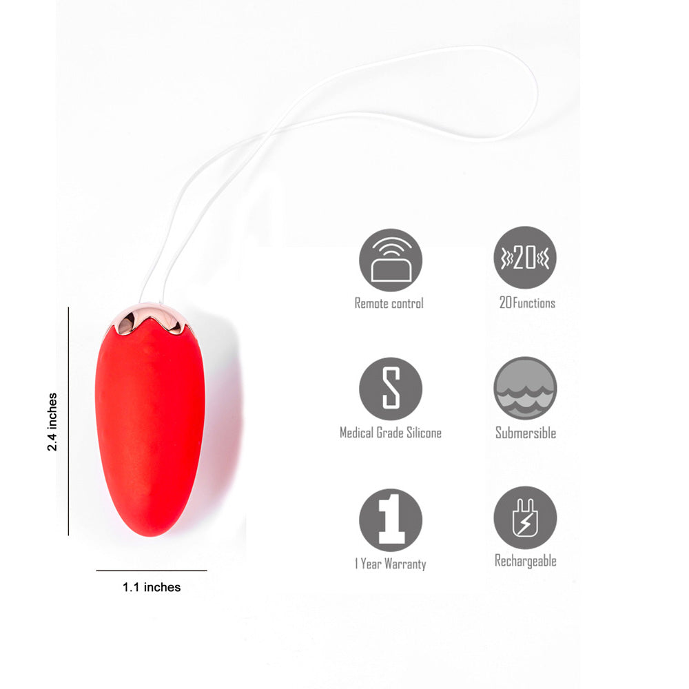 Maia Shortcake Vibrating Egg with Wireless Remote > Sex Toys For Ladies > Vibrating Eggs