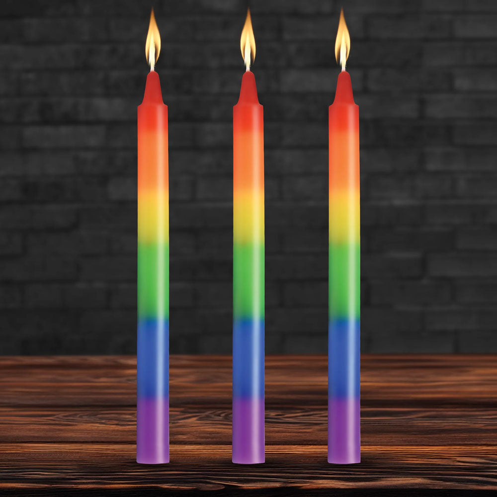 Master Series Pride Rainbow Drip Candles Set of 3 > Candles > Drip