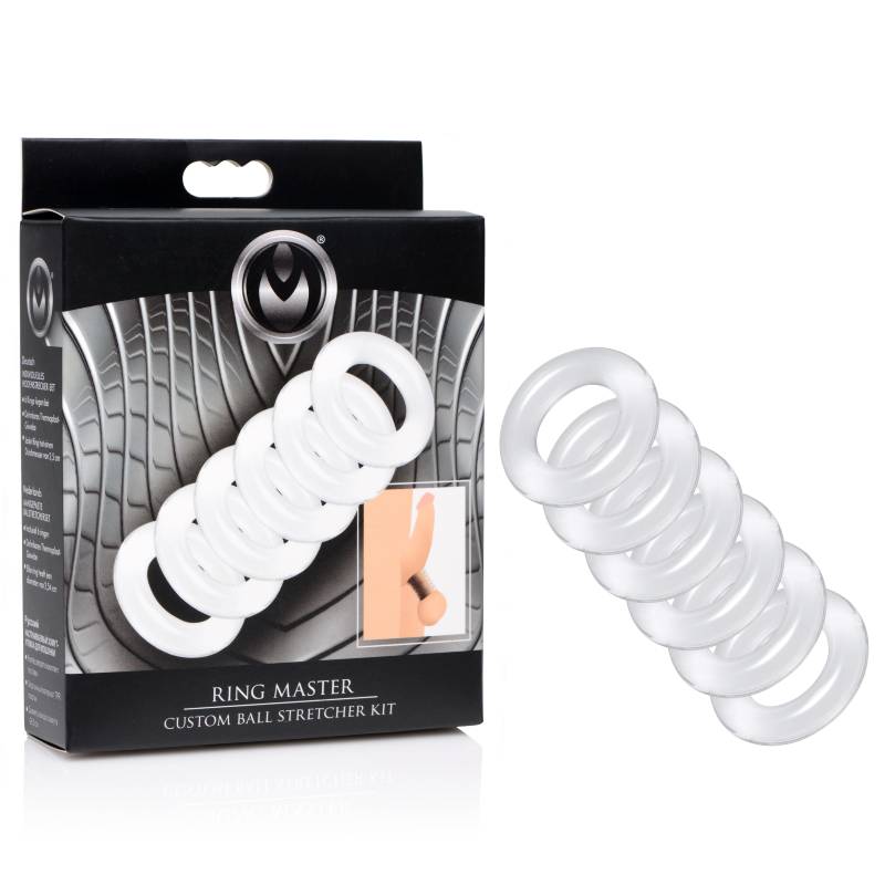 Master Series Ring Master Ball Stretcher Kit – Adjustable Elastic Ball Stretcher Set > Sex Toys For Men > Ball Stretchers
