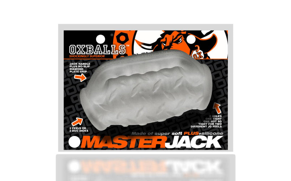 Masterjack Double Penetration Clear Ice - Double Ended Stroker > Sex Toys For Men > Masturbators > Manual