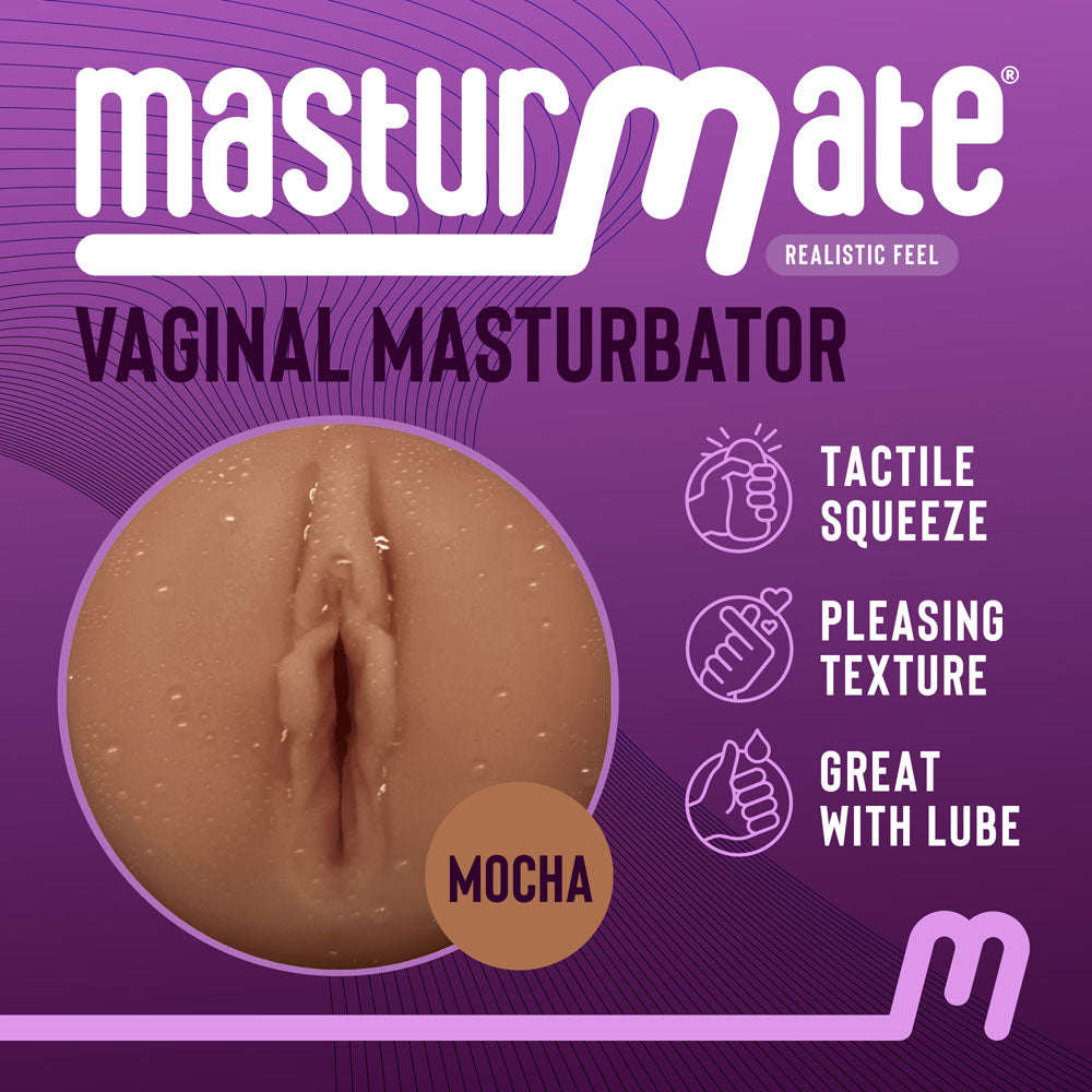 Masturmate Mocha Realistic Male Masturbator – Vaginal Stroker with Ergonomic Design Secondary image