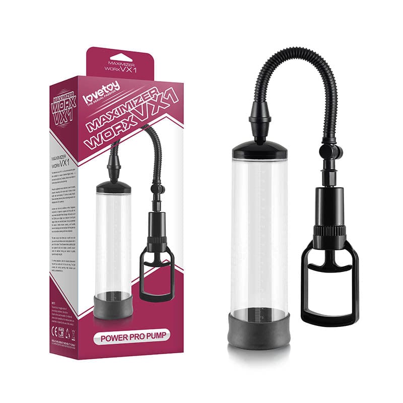 Maximizer Worx VX1 Power Pro Pump Black - 7.8" x 2.68" Insertable > Pumps > Penis Pumps Main image