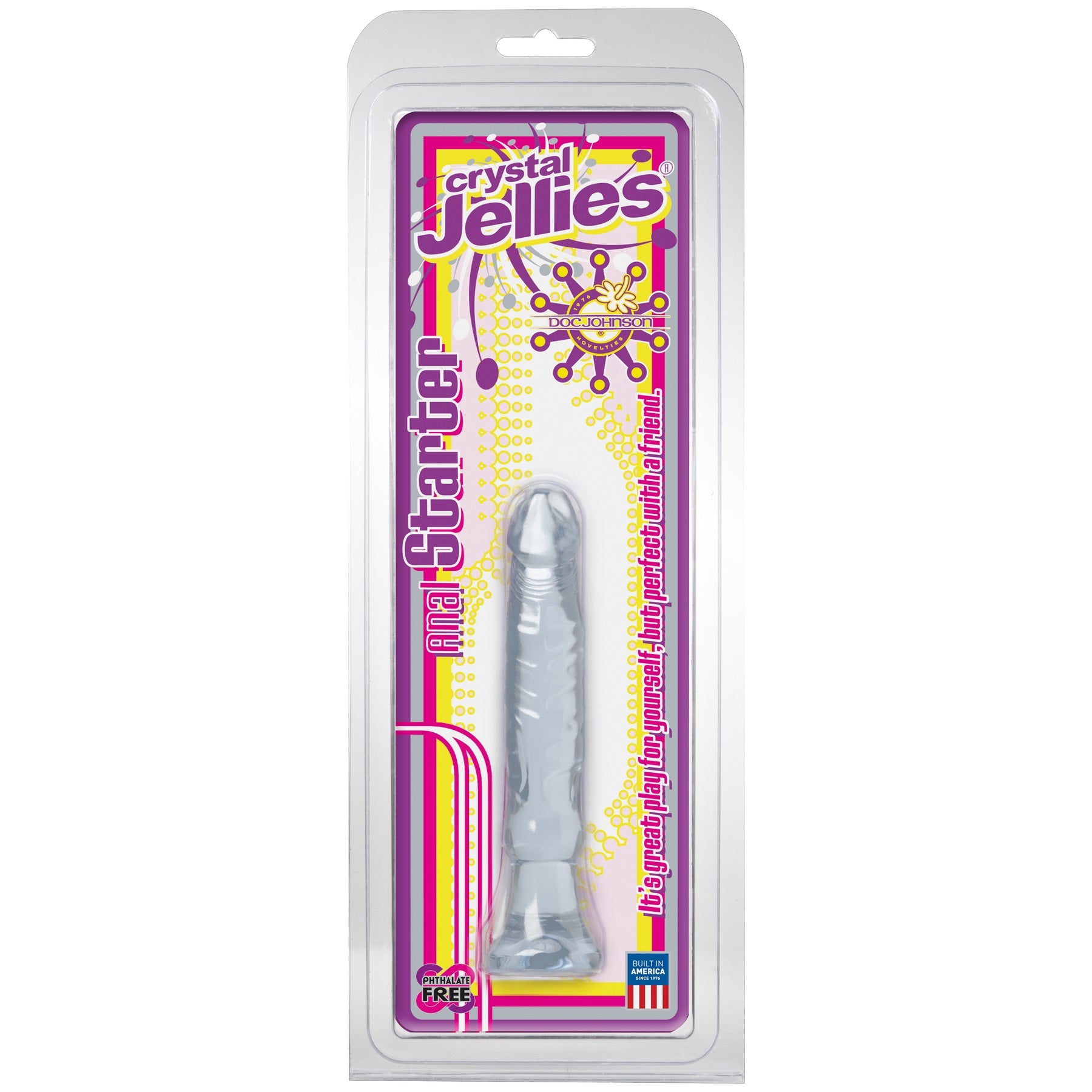 Doc Johnson Crystal Jellies Anal Starter 5.5 Inch Soft Flexible Anal Toy Clear > Anal Range > Butt Plugs