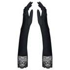 Miamor Elbow-Length Gloves with Lace and Sparkling Stones > Clothes > Accessories