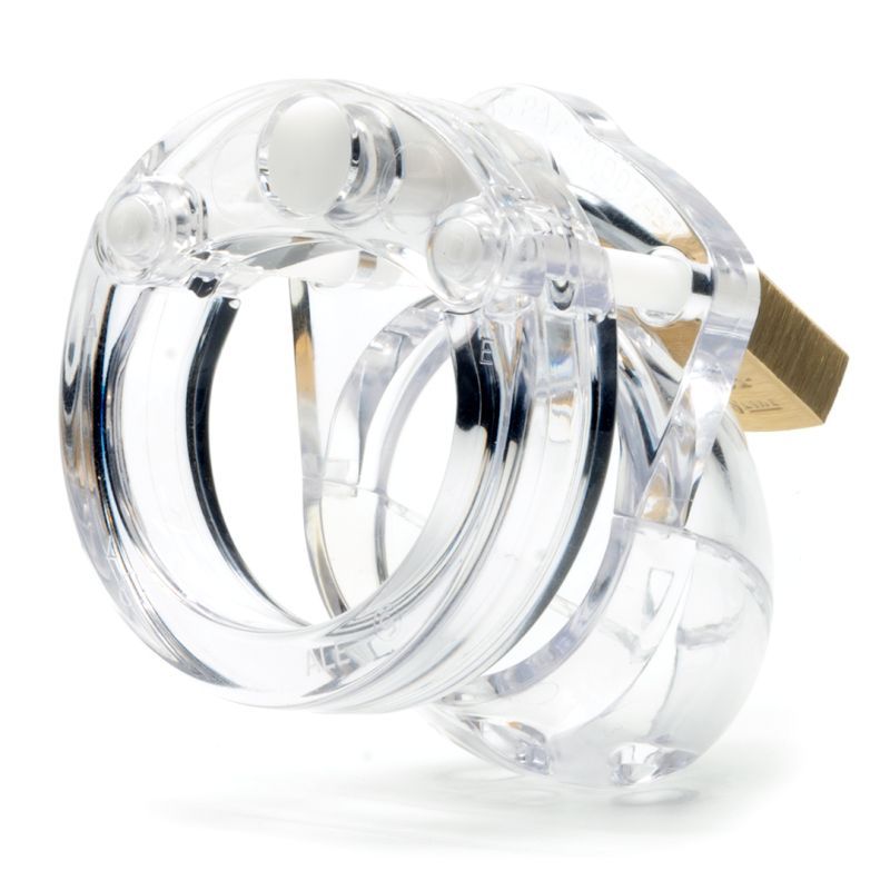 CB-X Mini-Me Clear Cock Cage – Slim 1 ¼ Inch Transparent Chastity Device > Bondage Gear > Male Chastity