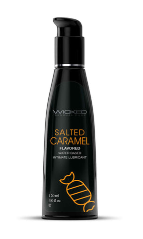 Wicked Aqua Salted Caramel Lubricant 120 ml (4 oz) Bottle ... No Colour Selected Flavoured Lube