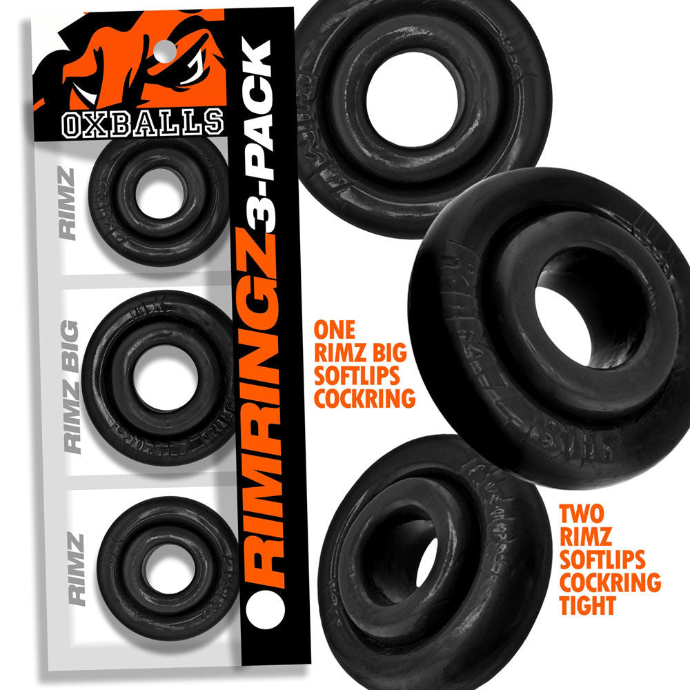 Rimringz Multi Size 3 Pack – Plush Soft Comfort Cockring Set > Cock Ring > Sets