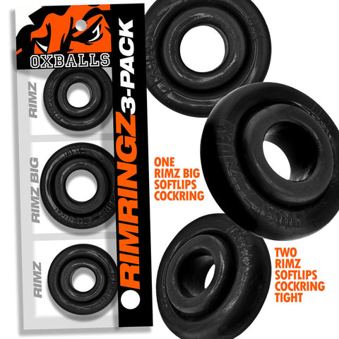 Rimringz Multi Size 3 Pack – Plush Soft Comfort Cockring Set > Cock Ring > Sets