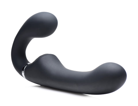 Mighty Rider 10X Strapless Strap-On Black with Remote Control > Dildos > Strapless Strap Ons