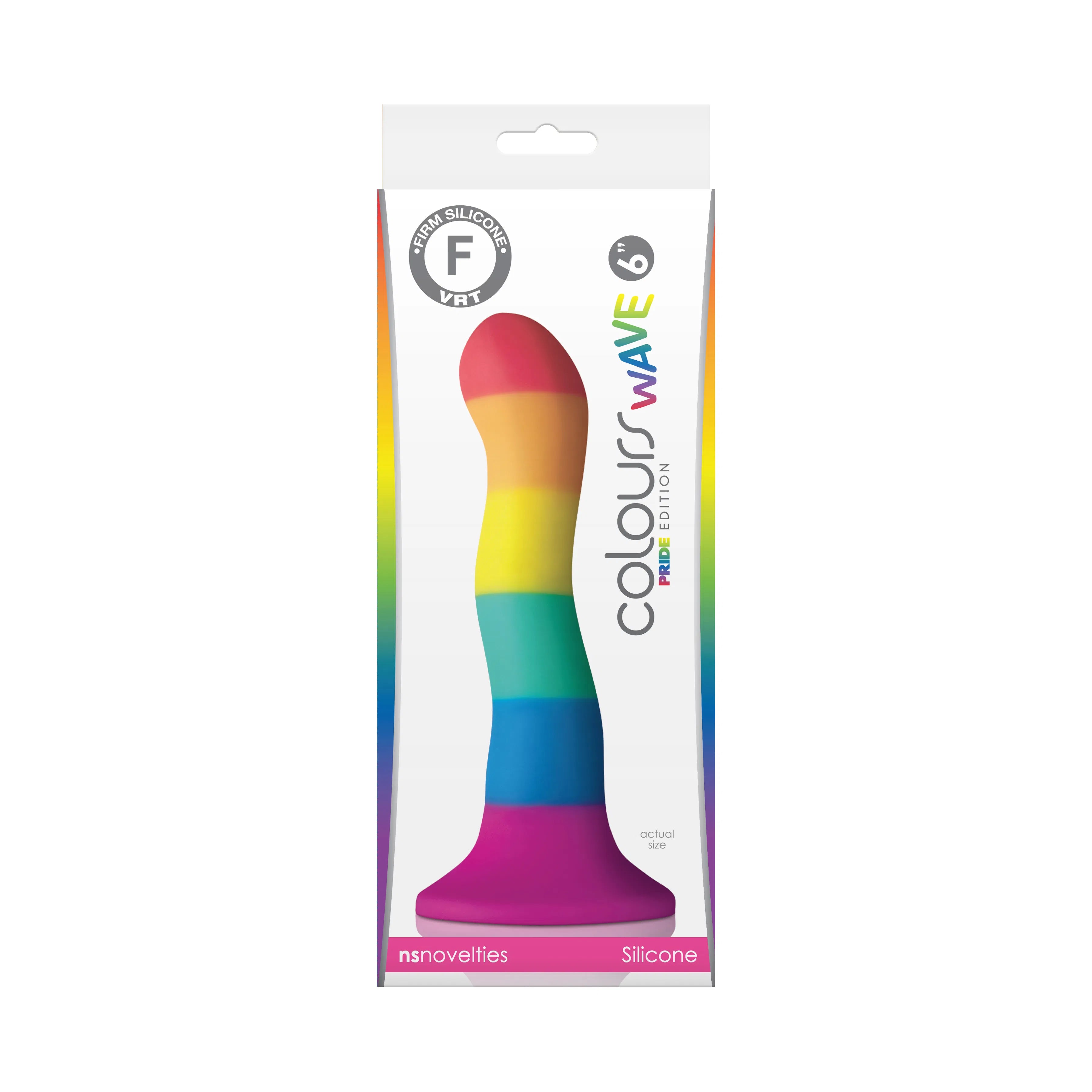 Colours Pride Edition 6 Inch Wave – Rainbow Rainbow Silicone Dong > Dildos > Neutral Dildos