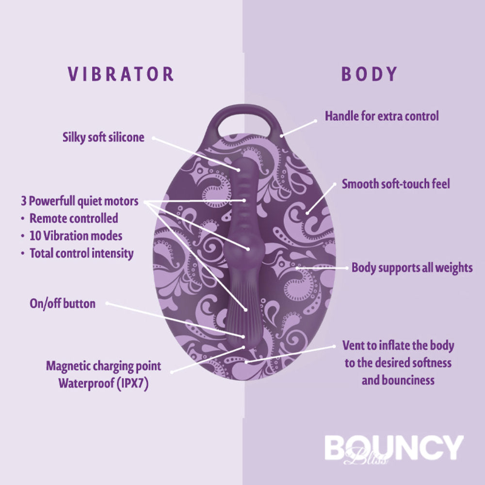 Bouncy Bliss Classic Sit-On Vibrator – Hands-Free Silky-Soft Vibrator > Vibrators > Vibrating Pads