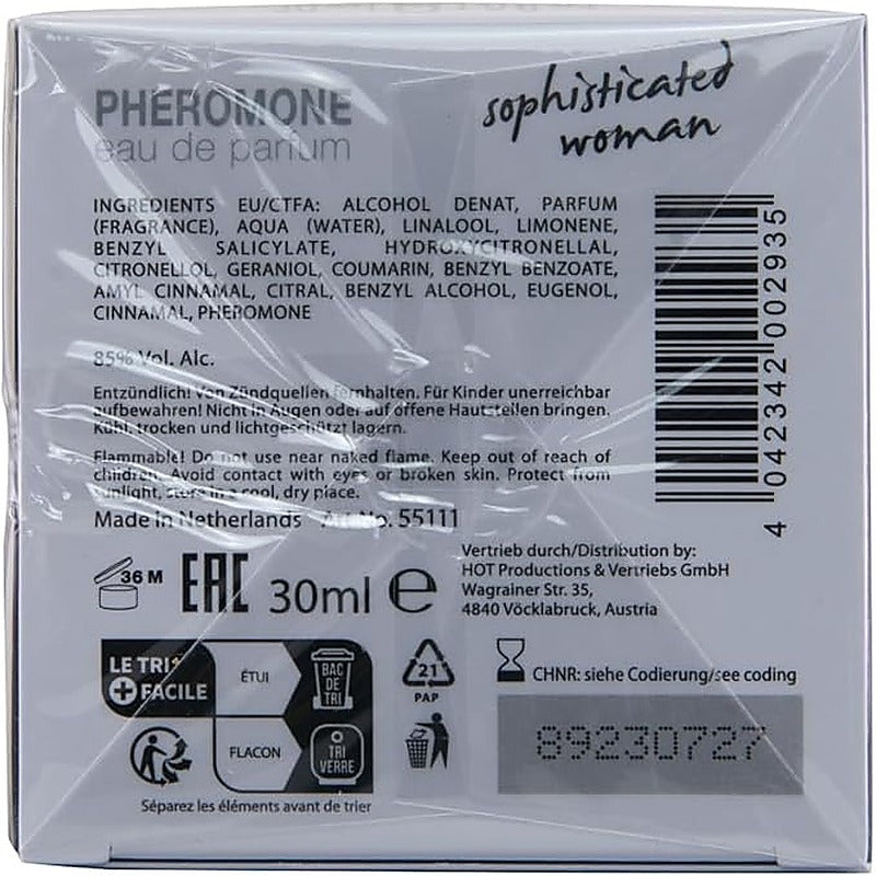 Hot Pheromone London Sophisticated Woman Perfume Bottle - Sex Pheromones and Perfumes