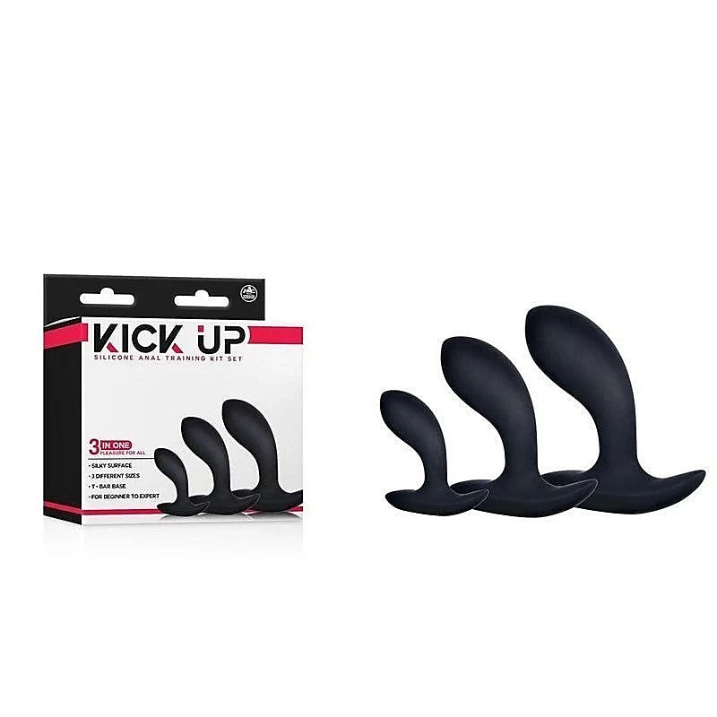 Kick Up Anal Trainer Set - Set of 3 Sizes 5.1cm to 8.9cm > Anal Range > Butt Plug Kits