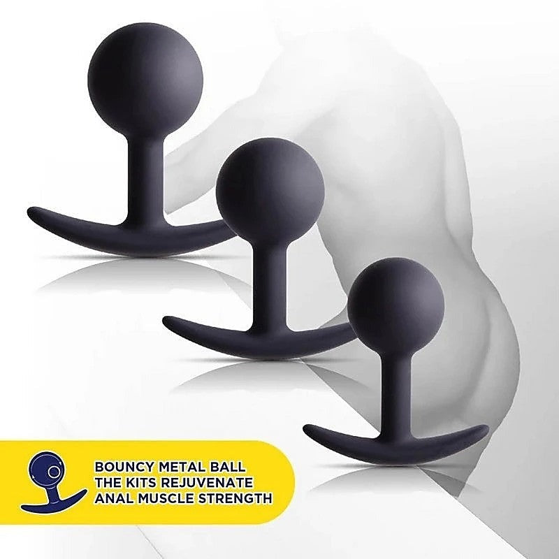 Under Night Tumbler - Silicone Anal Kit With Weighted Ball > Anal Range > Butt Plug Kits