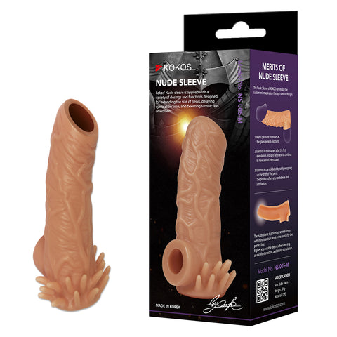 Kokos Nude Sleeve 5 - Penis Extension Sleeve 3.8cm x 14cm Flesh SLEEVES