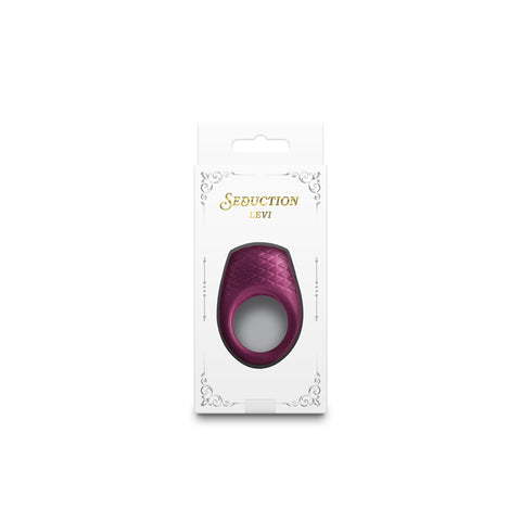 Seduction Levi Metallic Burgundy USB Rechargeable Cock Ring 6.5cm Cock Rings Vibrating