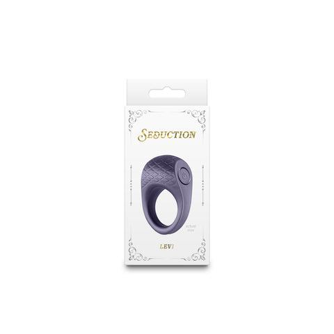 Seduction Levi Metallic Grey Rechargeable Vibrating Cock Ring Cock Rings Vibrating