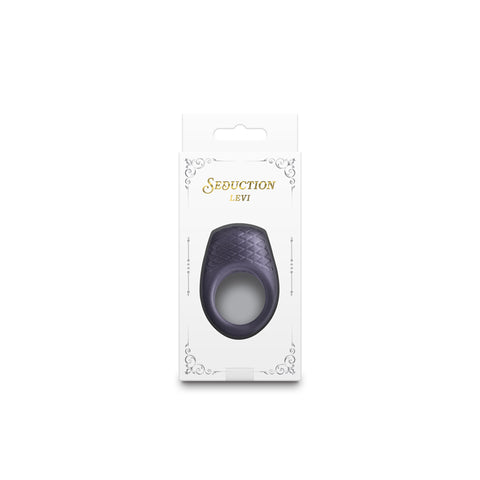 Seduction Levi Metallic Grey Rechargeable Vibrating Cock Ring Cock Rings Vibrating