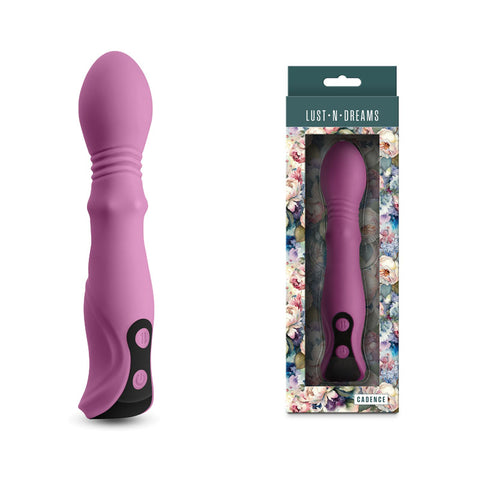 Lust N Dreams Cadence Blush 18.2 Centimeter USB Rechargeable Thrusting and Sliding Vibrator Purple DONGS Thrusting