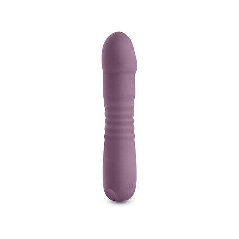 Lust N Dreams Poise Mauve 17.3 Centimeter USB Rechargeable Thrusting Vibrator DONGS Thrusting