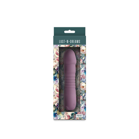 Lust N Dreams Poise Mauve 17.3 Centimeter USB Rechargeable Thrusting Vibrator DONGS Thrusting