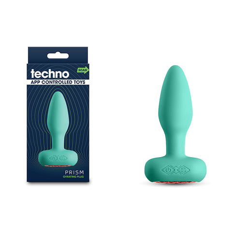 Techno Prism Vibrating Butt Plug with App Control Teal Butt Plugs - Vibrating