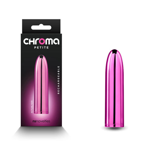 Chroma Petite Bullet Pink Metallic 8.7 cm USB Rechargeable Sex Toy Pink BULLETS