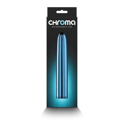 Chroma Teal Metallic 17 Centimeter USB Rechargeable Vibrator BULLETS
