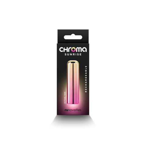 Chroma Sunrise Small 6.8 cm USB Rechargeable Bullet Metallic Pink Gold BULLETS