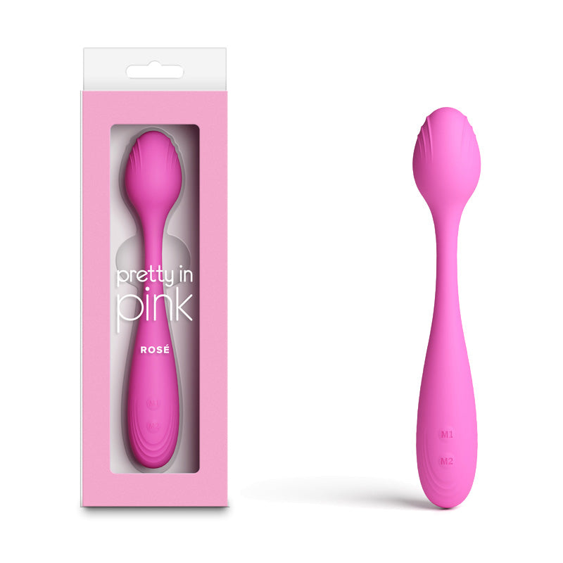 Pretty in Pink Rose – Waterproof USB Rechargeable Silicone Vibrator 19.4 cm Pink > Vibrators > Standard Vibrators Main image