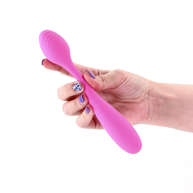 Pretty in Pink Rose – Waterproof USB Rechargeable Silicone Vibrator 19.4 cm Secondary image