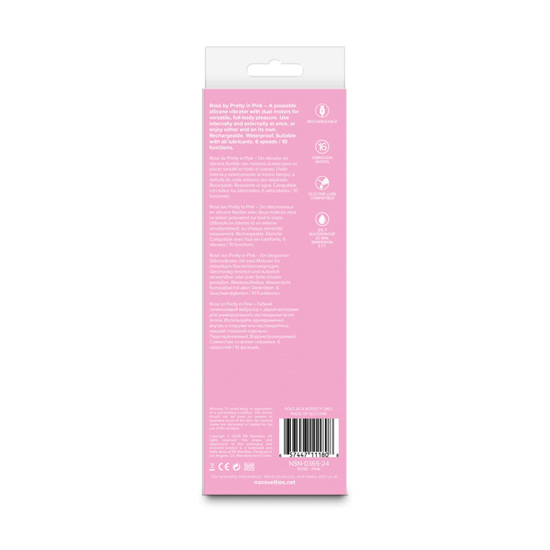 Pretty in Pink Rose – Waterproof USB Rechargeable Silicone Vibrator 19.4 cm > Vibrators > Standard Vibrators
