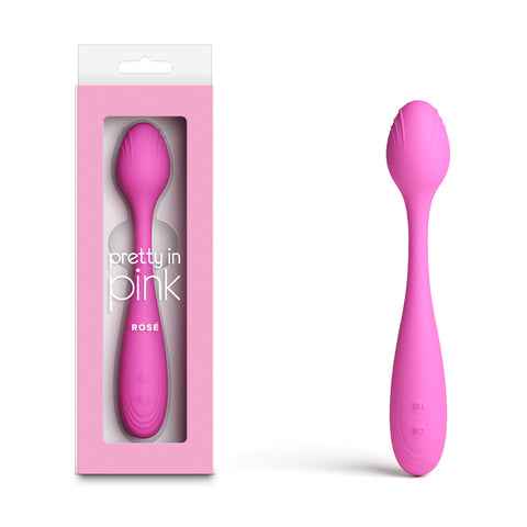 Pretty in Pink Rose – Waterproof USB Rechargeable Silicone Vibrator 19.4 cm Pink > Vibrators > Standard Vibrators