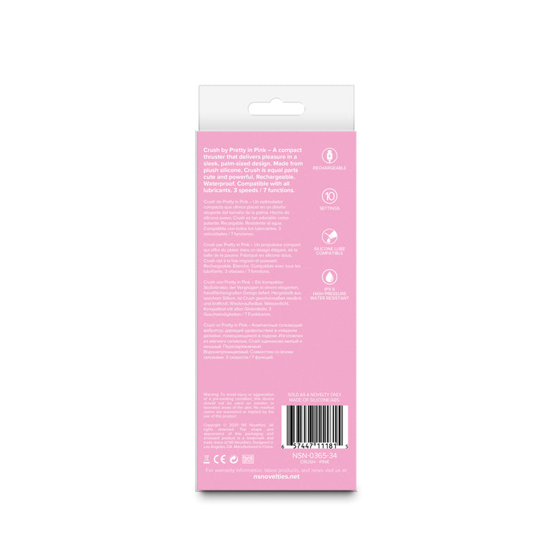 Pretty in Pink Crush – Waterproof USB Rechargeable 14.3 cm Vibrator > Vibrators > Standard Vibrators