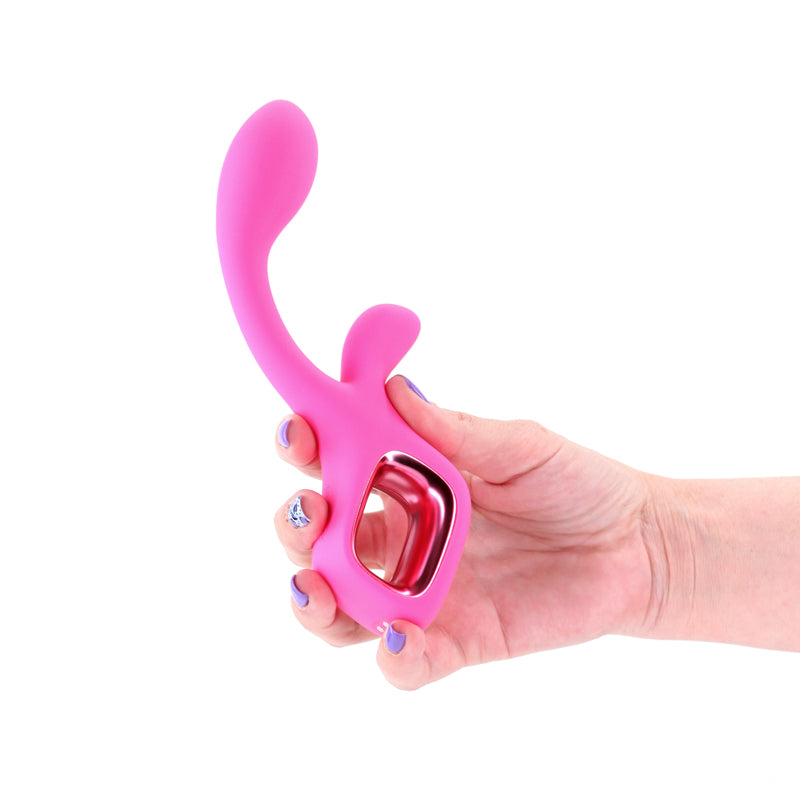 Pretty In Pink Velvet – Waterproof USB Rechargeable Rabbit Vibrator 18.7 cm > Vibrators > Ladies > Rabbit