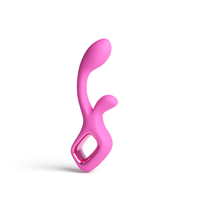 Pretty In Pink Velvet – Waterproof USB Rechargeable Rabbit Vibrator 18.7 cm > Vibrators > Ladies > Rabbit Main image