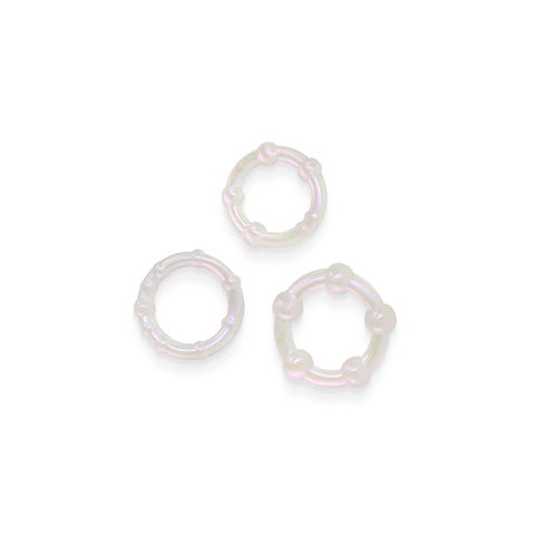Fantasia Intensity Rings Pearl Pearlescent Beaded Cock Rings Set of 3 Sizes COCK RINGS