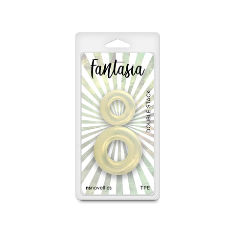Fantasia Double Stack Amber Cock Rings Set of 2 Sizes COCK RINGS