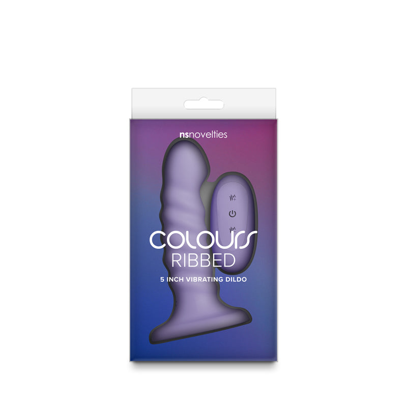 Colours Ribbed 5 Inch USB Rechargeable Waterproof Dildo with Wireless Remote > Dildos > Realistic Dildos