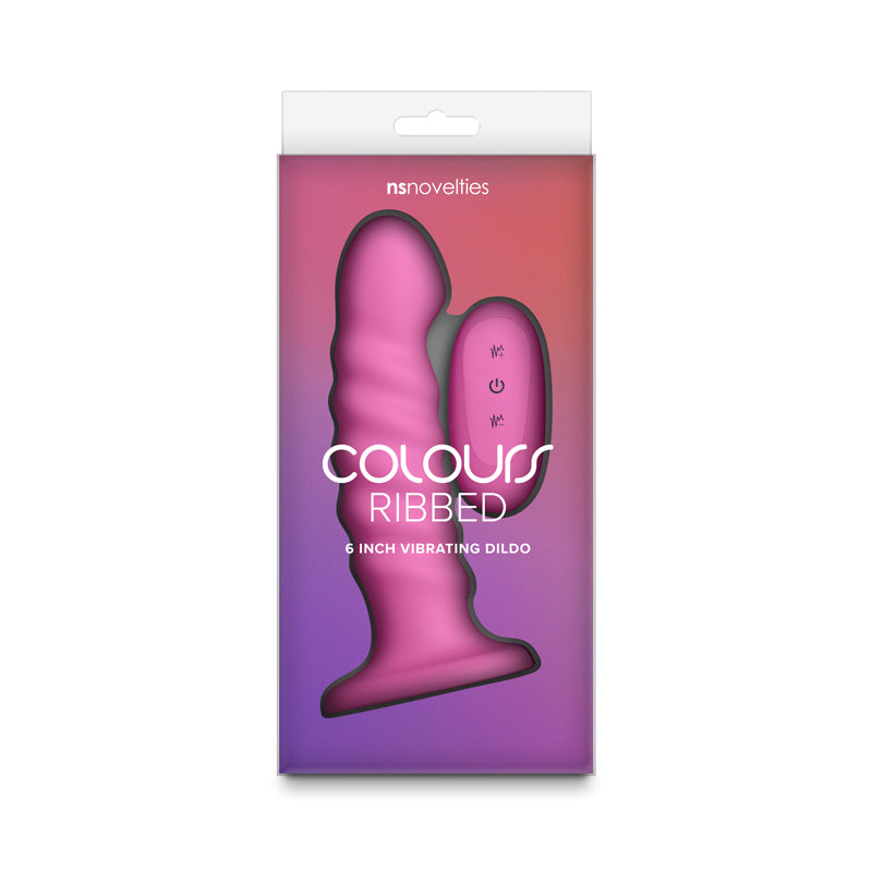 Colours Ribbed – USB Rechargeable Wireless Remote Vibrating Dildo 6 Inch > Dildos > Neutral Dildos
