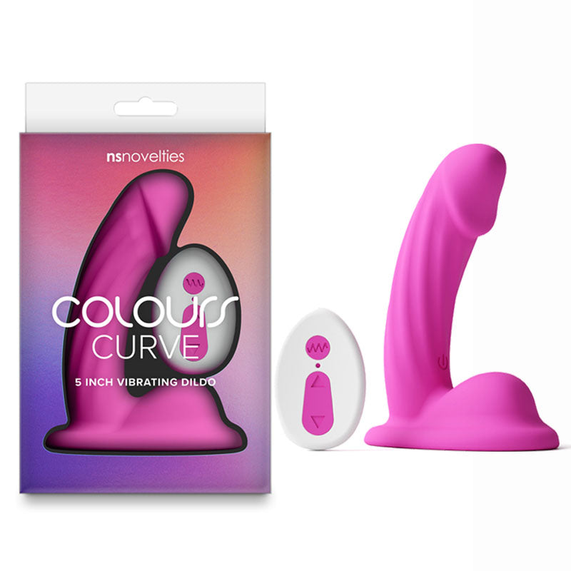 Colours Curve (Pink| Purple| Teal) – Waterproof Vibrating 5" Dildo > Dildos > Slim Dildos