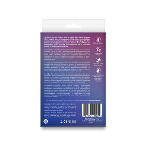 Colours Curve (Pink| Purple| Teal) – Waterproof Vibrating Dildo DONGS